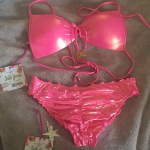 Luli fama bikini pink/gold